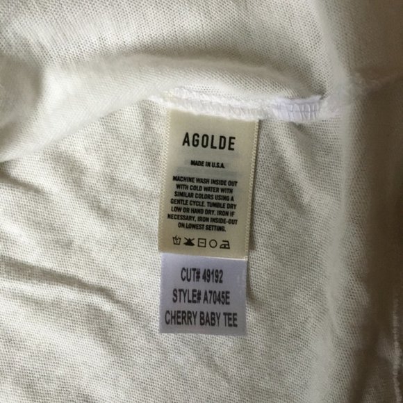 AGOLDE Cherry Baby Tee - Sz L - Picture 6 of 8